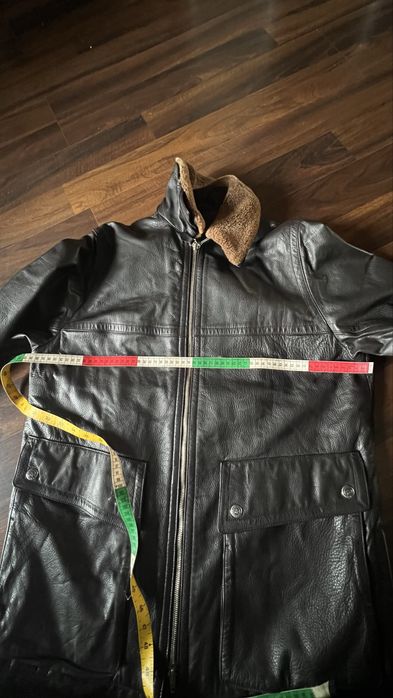 Jacheta groasa piele naturala mar L