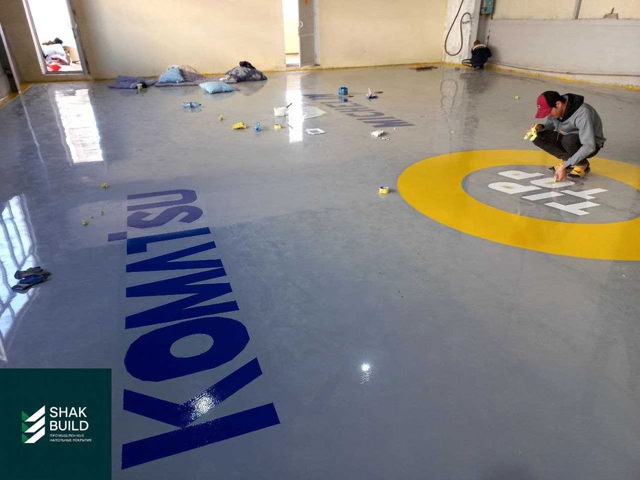 Наливной полимер саноат поллари 5 йилгача сервис 2 млн м² Узбекистонда