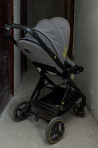 Детска количка Chipolino - Елит, 3 в 1 Сива/Графит