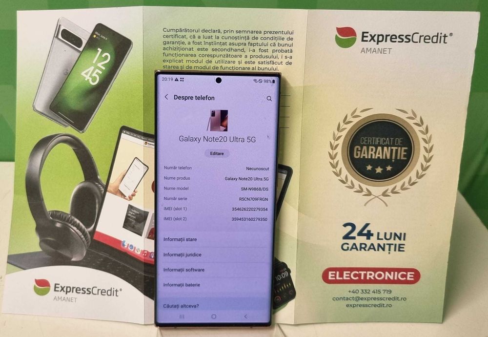Telefon Samsung Note 20 Ultra(B.59691-Tatarasi)Garantie 2 ani-1200 lei