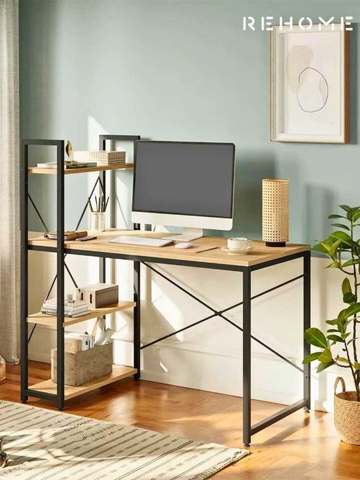 Компьютерный стол с книжной полкой