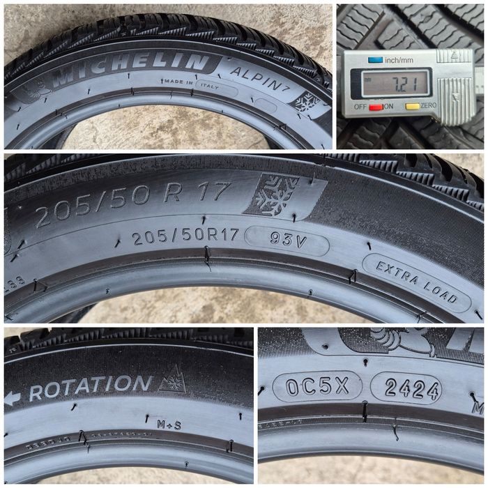 O bucată 205/50 R17 M+S iarnă - una Michelin Semperit