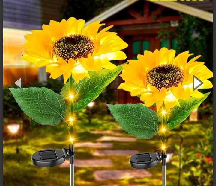 Декоративна градинска соларна лампа Слънчоглед
