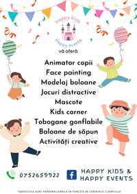 Animator petreceri copii/ Kids corner/ Tobogane gonflabile/ Jocuri/