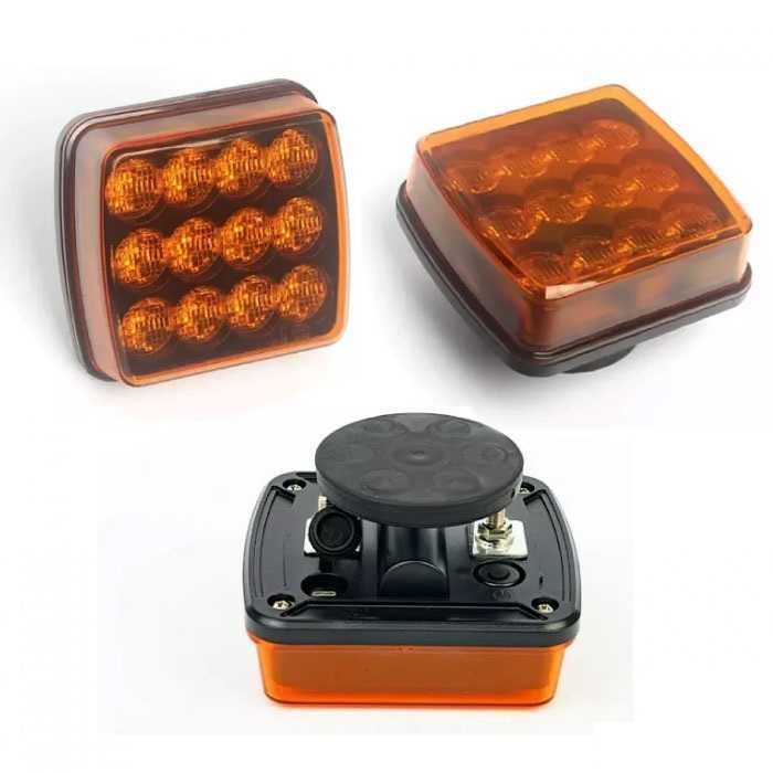 Безжични Аварийни Сигнални Блиц Светлини с Mагнит 12-24V с 12 режима