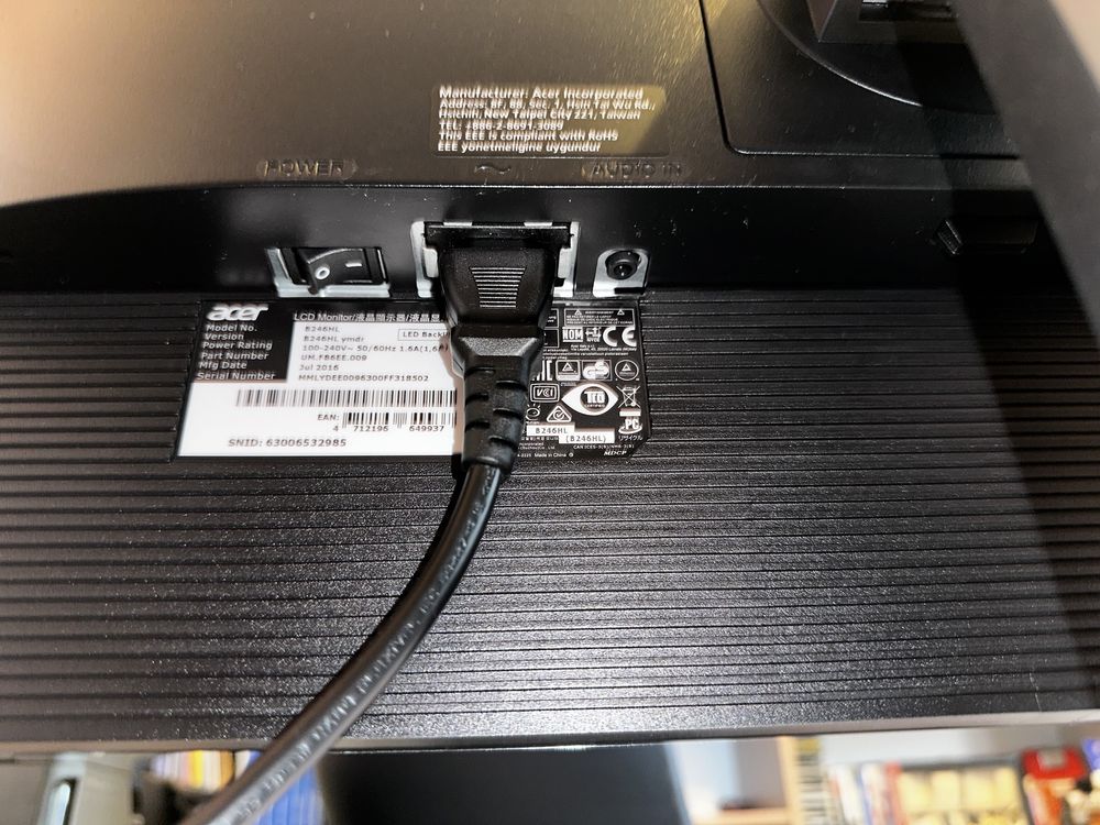 Monitor Led Acer Full HD B246hl ymdr negru 24 Inch