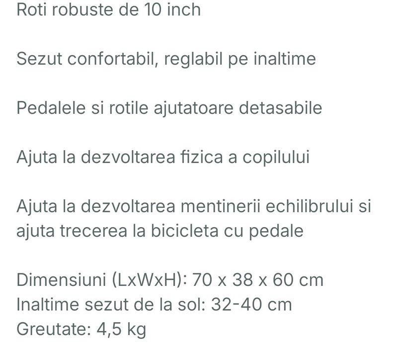 Bicicleta 2 in 1 Chipolino 10 inch