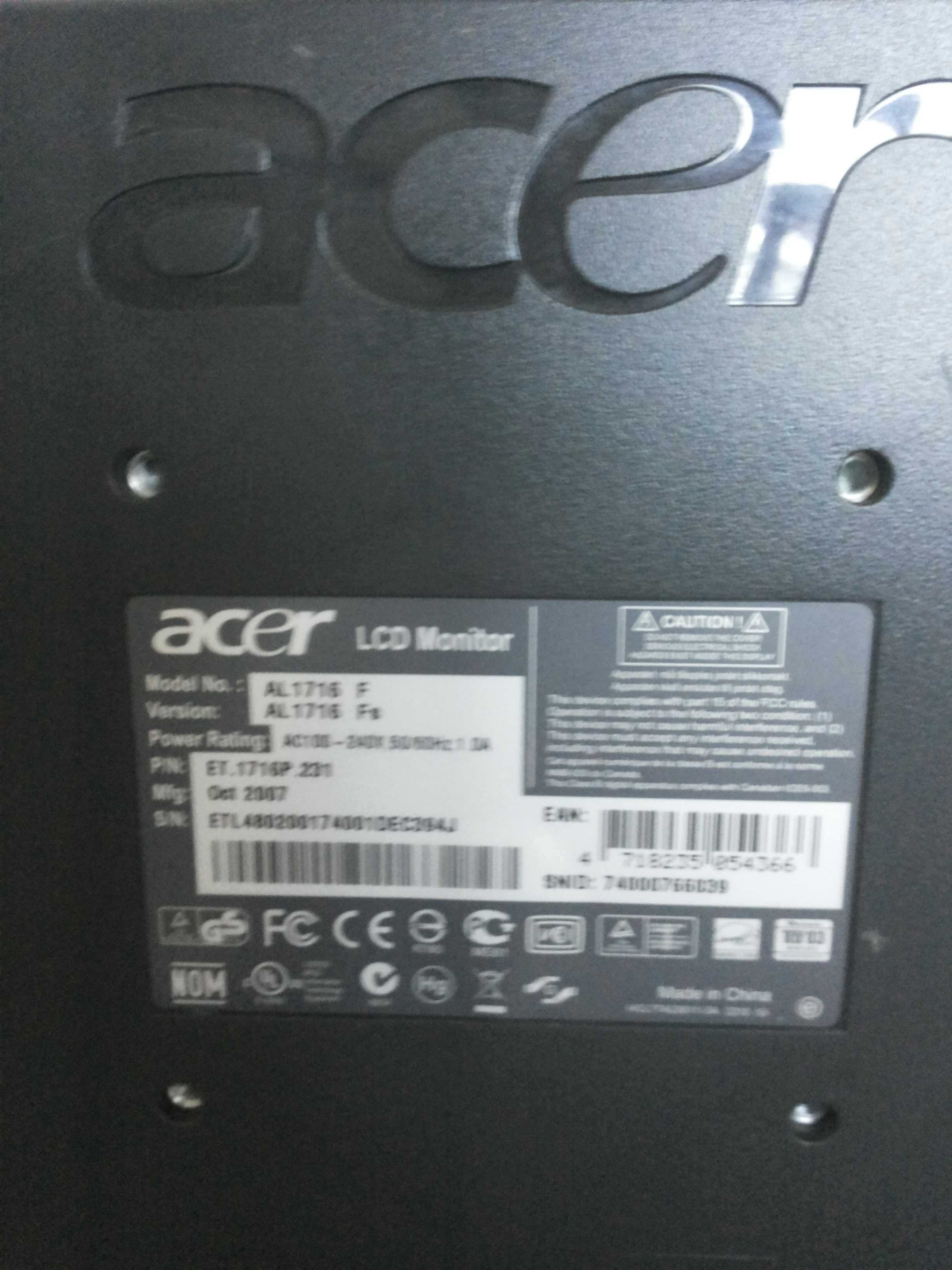 Monitor PC - marca Acer