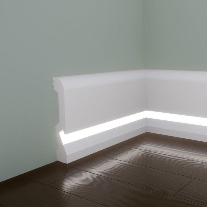 Plinta Decorativă  din  Polimer cu LED - 10X1.8X240 CM- 18 BUC