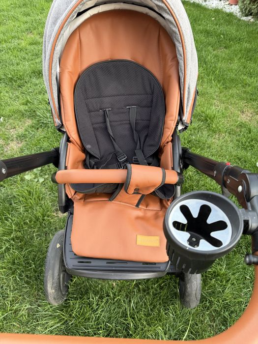 Carut Krausman 3 in 1 piele maro!