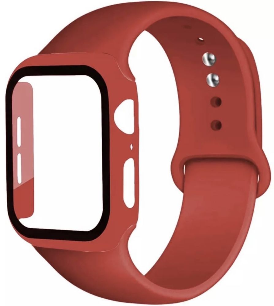 Pachet Curea Direct si Husa Compatibila Ceas Iphone Apple Watch