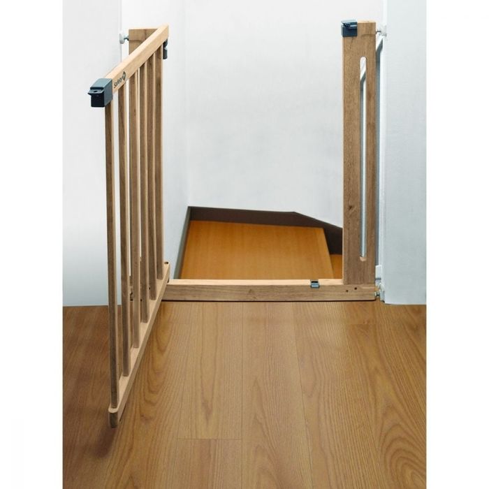 Poarta de siguranta extensibila din lemn fag, 73-90cm