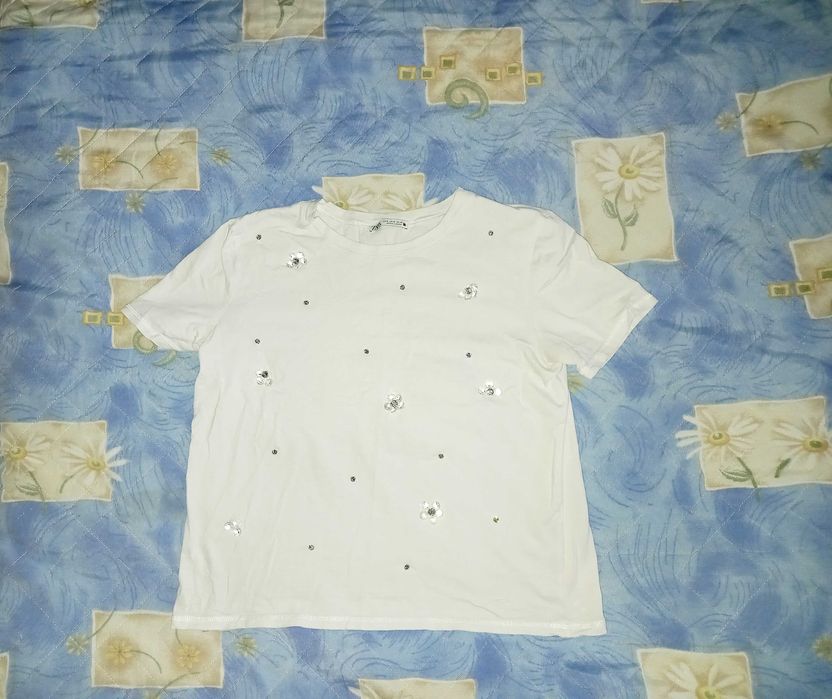 Бяла тениска Zara