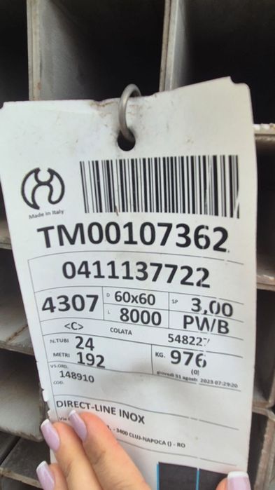 Țeavă inox 100x50x3 și 60x60x3