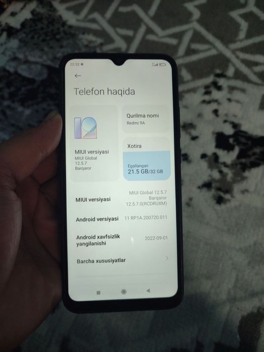 Redmi 9A 32 Gb yaxshi holatda aybi yoq o