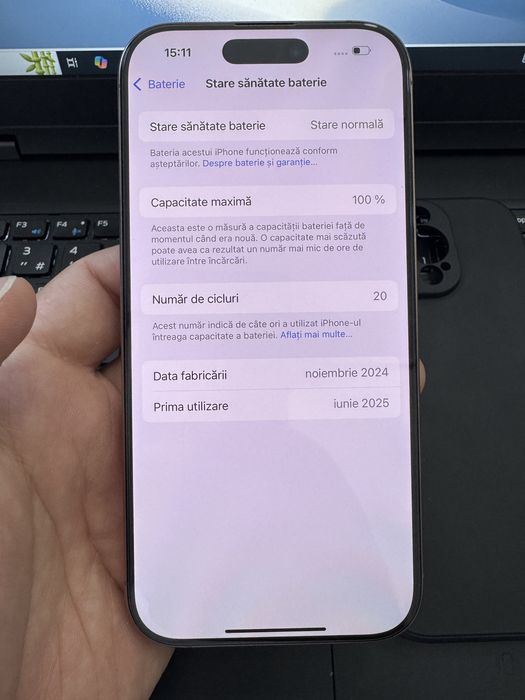 Iphone 16 Pro Gold 128GB 20 cicluri