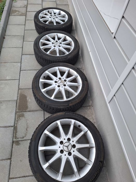 Джанти за Мерцедес r17 5x112 със зимни гуми 215/50 r17 Спешно!!!