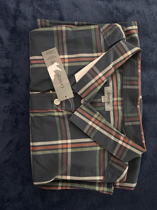 Чисто нова мъжка карирана риза George(3 XL) купена от Англия