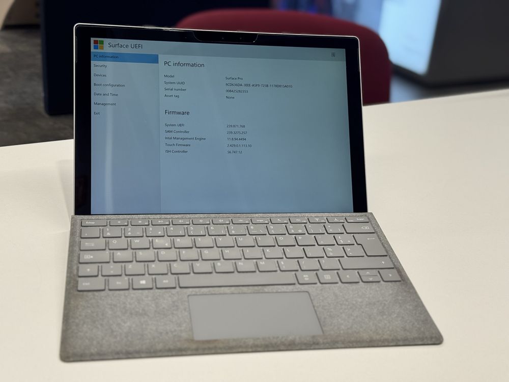 Laptop/tableta Microsoft surface pro5 defect