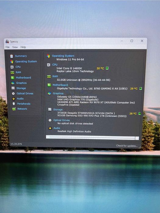 Pc Gaming Custom Premium Rx 9070XT 16Gb i5 14600k 32gb Ram Ddr5 *nou*