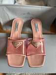 Sandale Prada mules leather plexiglass Alabastro