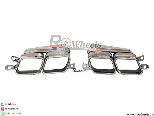 Ornamente tobe Tips evacuare sport BMW 760i seria 7 F01 F02 bmw seria7 tobe duble patrate ornamente duble F01 F02 comanda se plaseaza pe whatsapp