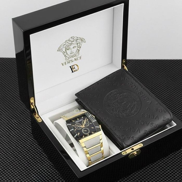 Set barbati ceas + portofel de piele