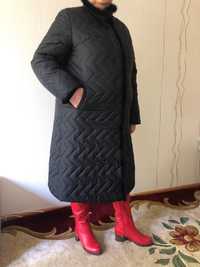 Зимнее женское удлиненное пальто