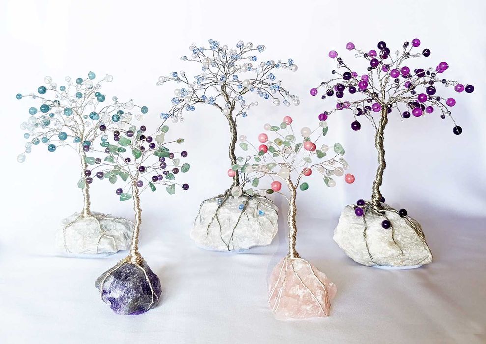 Дръвчета с минерали с реалистична форма/ Идея за подарък за празниците