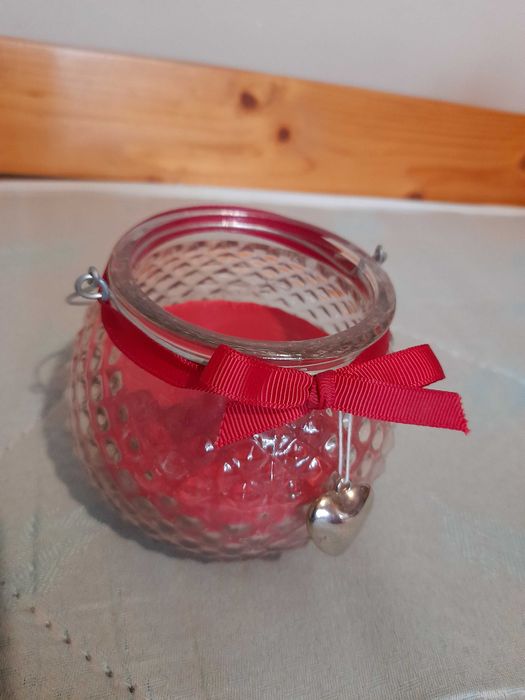 Lumanare in bol rotund de sticla