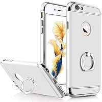 Husa Elegance Luxury 3in1 cu inel pentru Apple iPhone 8 Plus Argintie