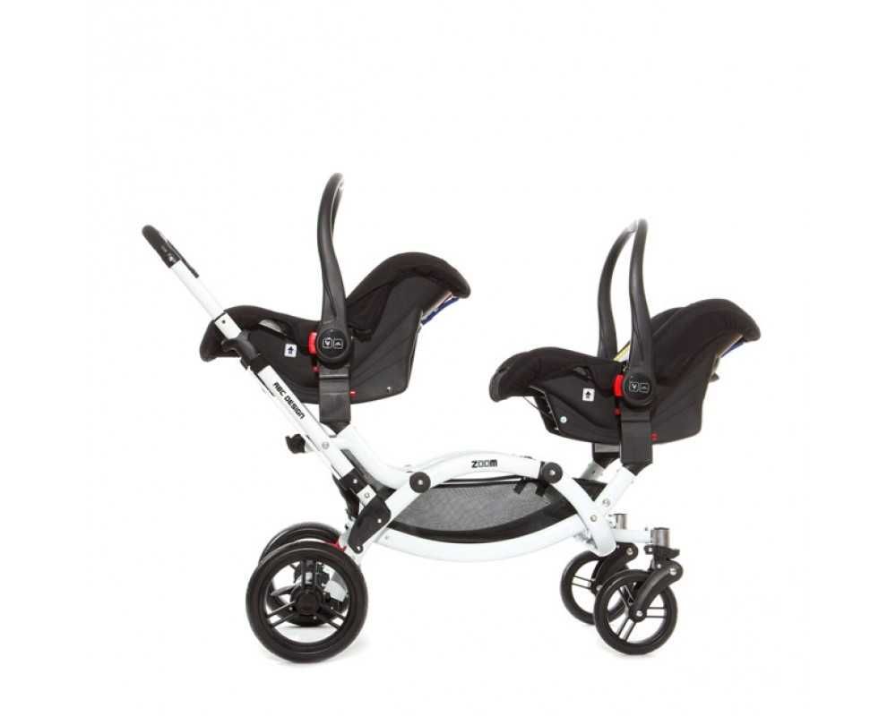 Carucior gemeni Abc Design Zoom+scoici auto Cybex Gold Line(2 bucati)