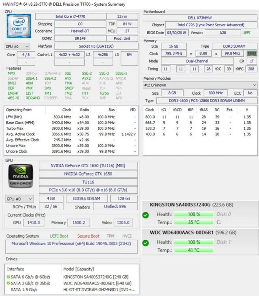PC Gaming/Office | I7 | GTX1650 | 16GB RAM | SSD 240GB | Windows 10 |