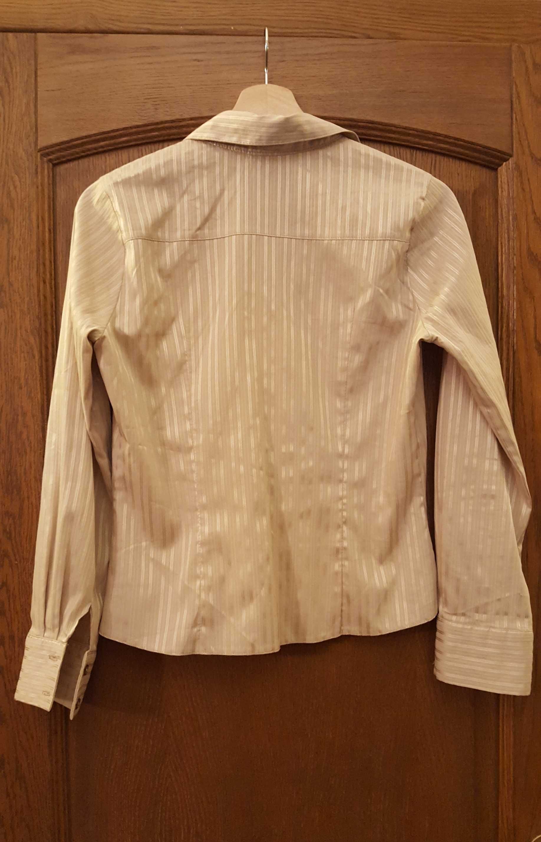 4 camasi+bluza dama M bumbac 100%, rosie/2 bej/maro, nepurtate, bune