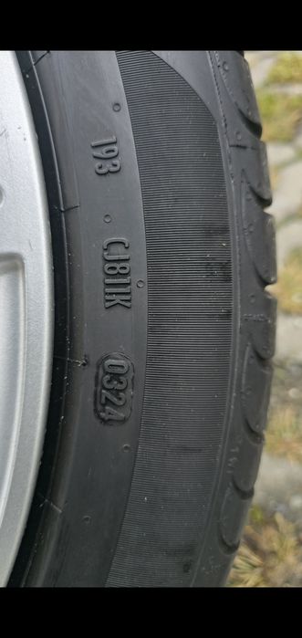 Jante de 17 + anvelope pirelli de vara 215 45 r17 cu dot 2024