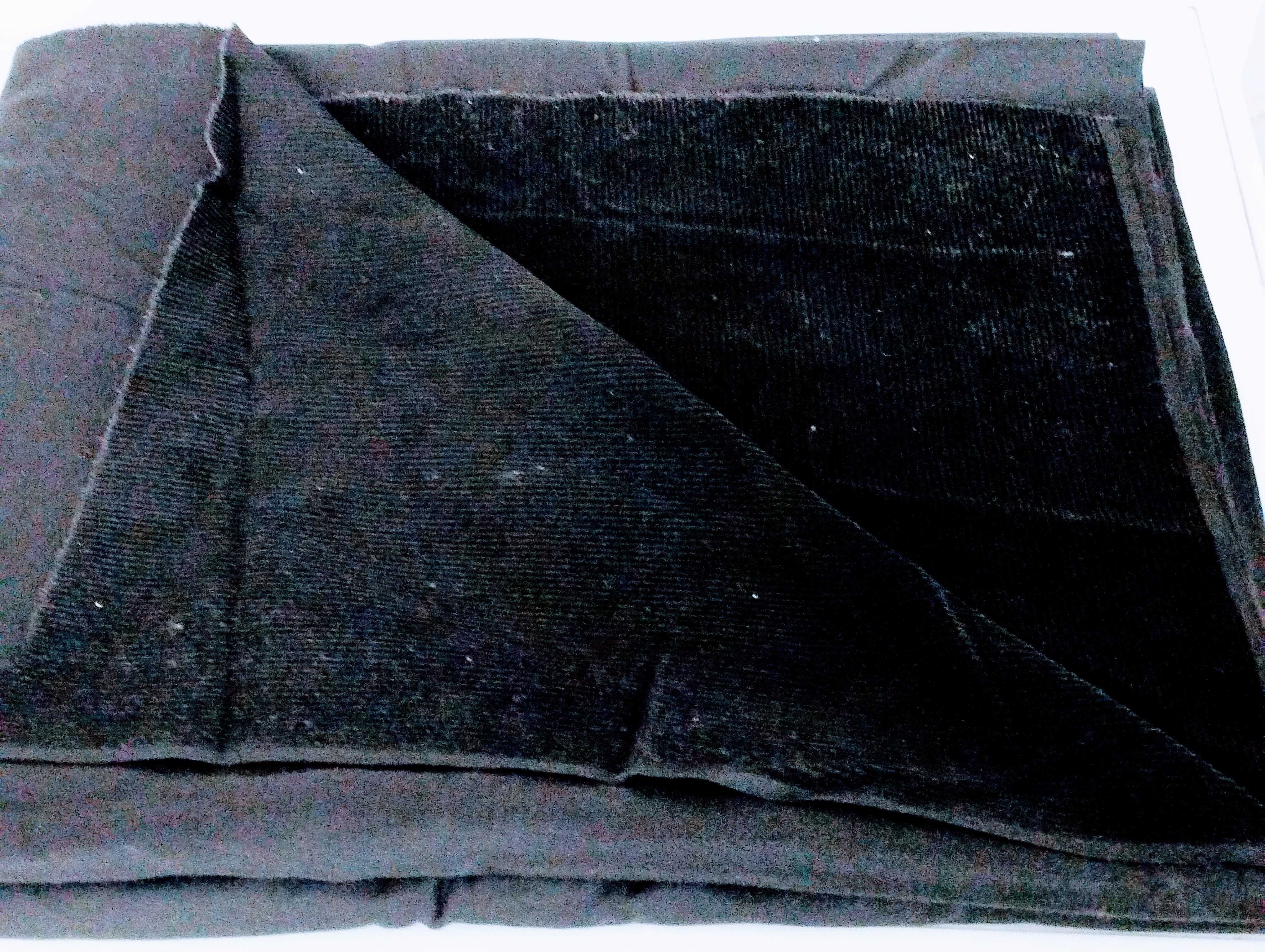 Плат черно дребно кадифе.Каьори за стена, ръчно тъкани.