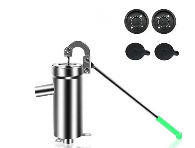 Pompa de apa manuala din INOX + 2 seturi garnituri rezerva