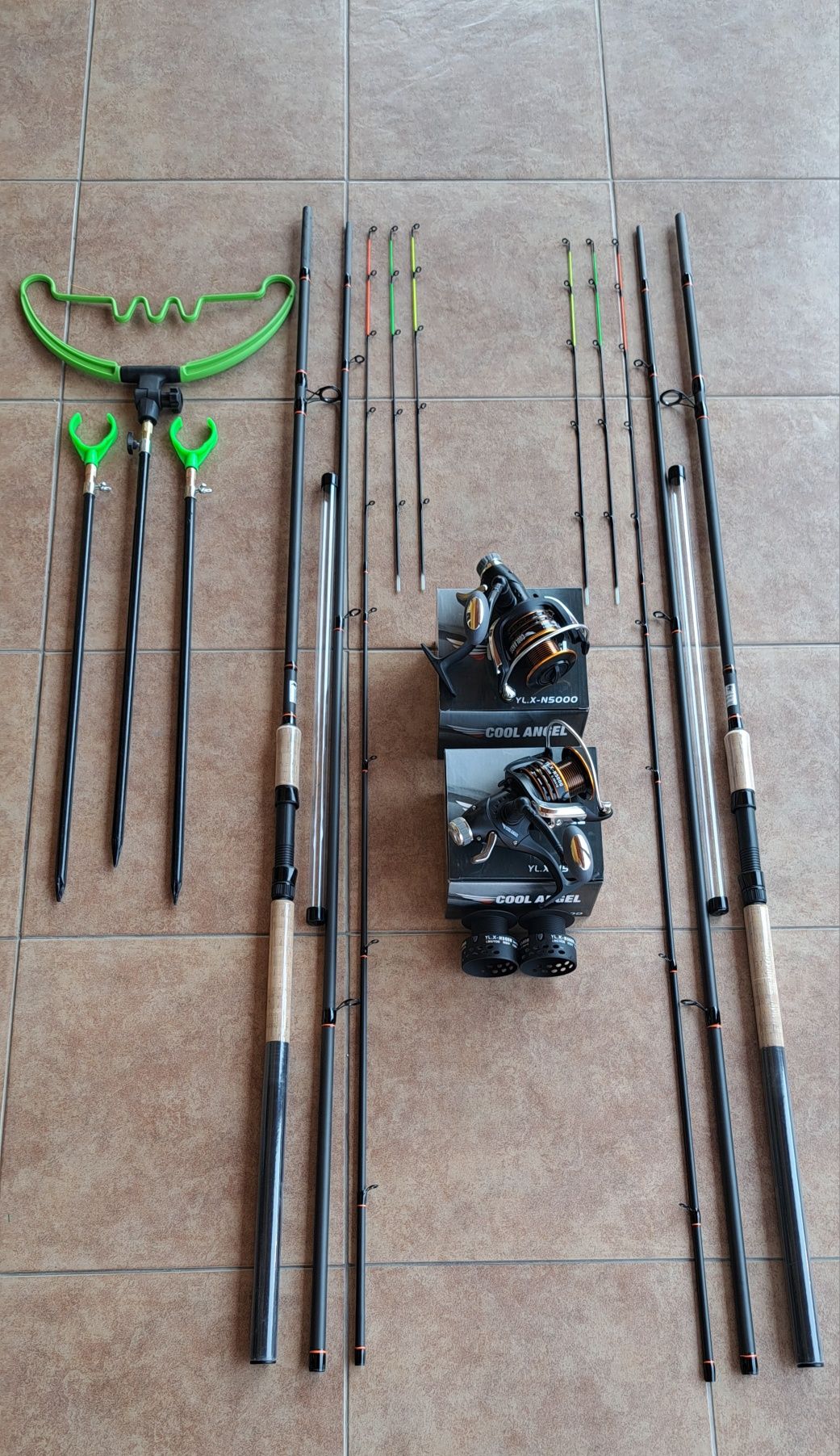 Set feeder Carbon Robinhan HARRIER+Mulinete Cool Angel 5000