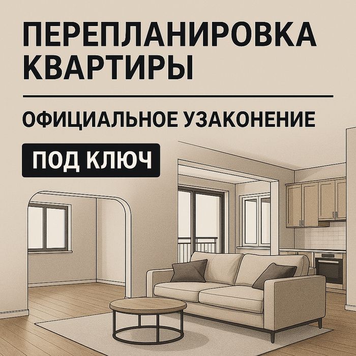 Перепланировка квартиры — официальное узаконение под ключ