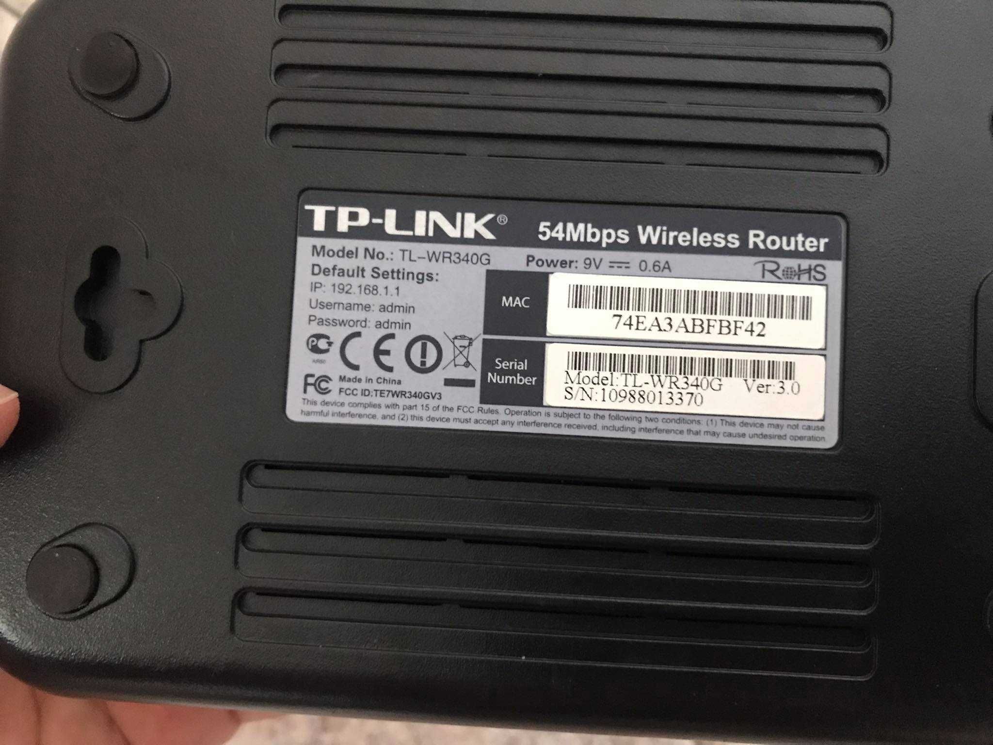 Продавам рутер TP-Link TL-WR340G