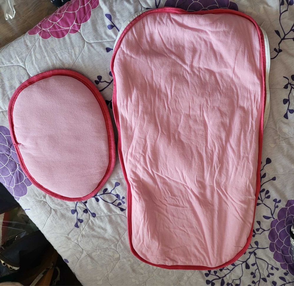 Комплект за количка от две части Flowers Pink