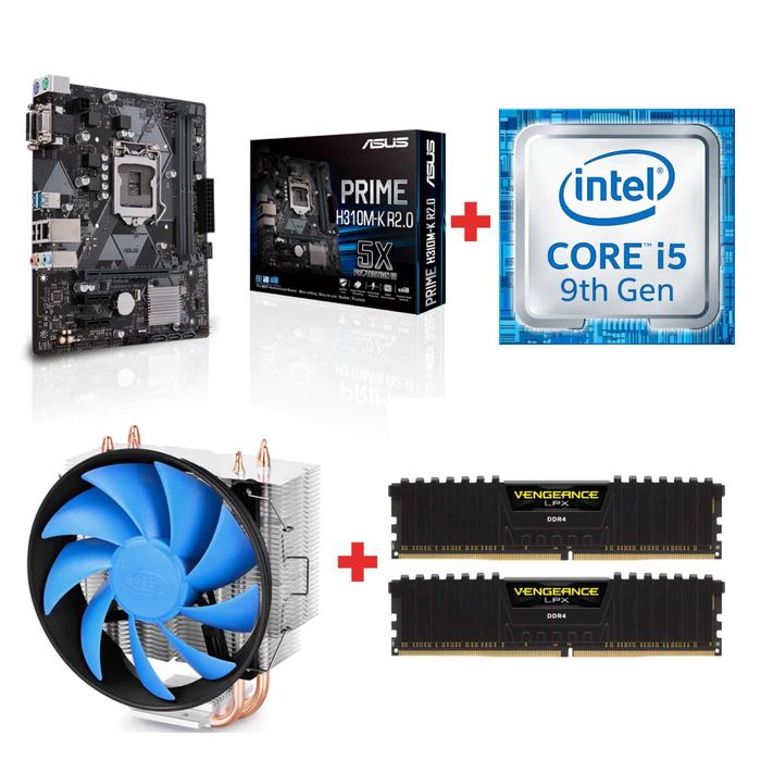 Kit i5 9400 + Cooler + Asus Prime H310M-K v.2 + 16GB RAM