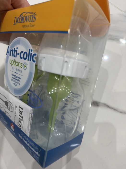 Dr. Brown's Бебешко стъклено шише Options+ 150 мл 2бр.