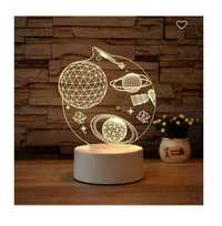 Декоративна лампа Mercado Trade, 3D, LED светлина, Космос