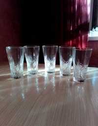Хрустальные бокалы стаканы 5 штук хрусталь