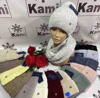 Продам новые зимние наборы шапки и шарф