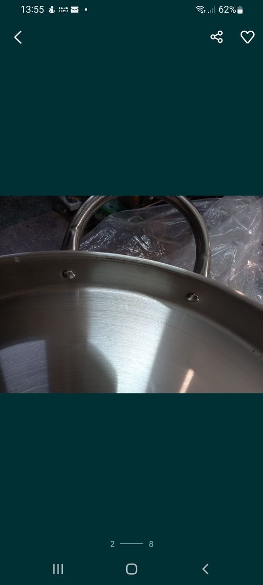 Tavă/ Grill inox alimentar fi 55 cm x 5,5 mm Promo 239 lei