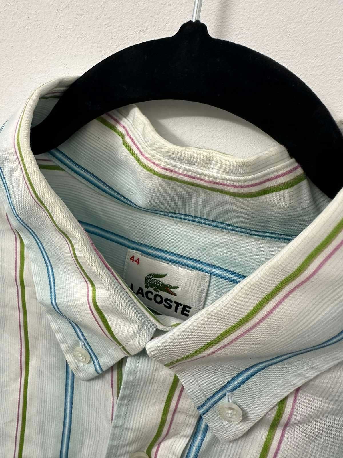 Риза Lacoste - Regular Fit XXL (бяло, зелено и синьо)