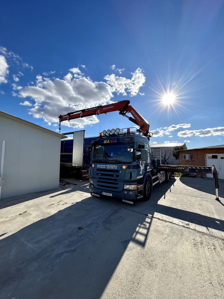 Inchiriere Camion cu Macara - AutoMacara - Transport Container Utilaje