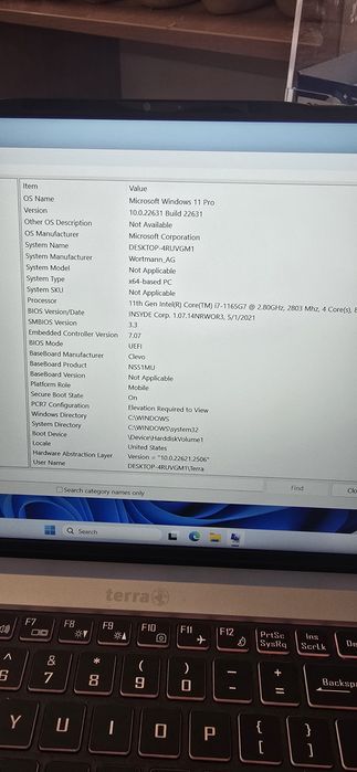 Laptop Terra i7 gen 11